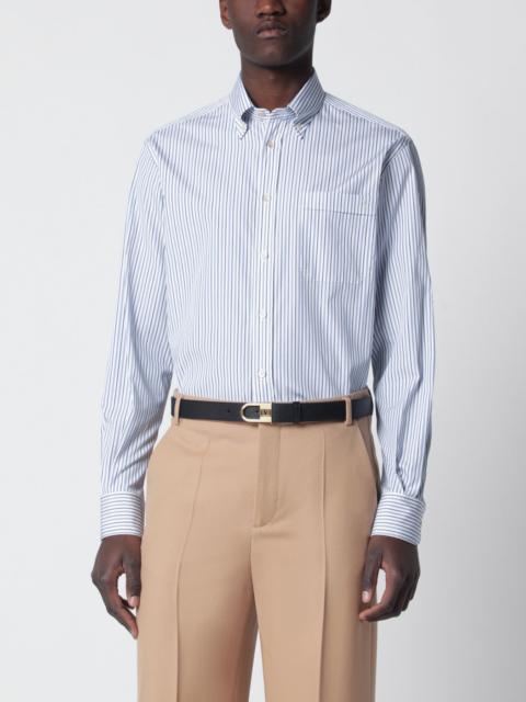 Valentino Ivory shirt with light blue and blue stripes
