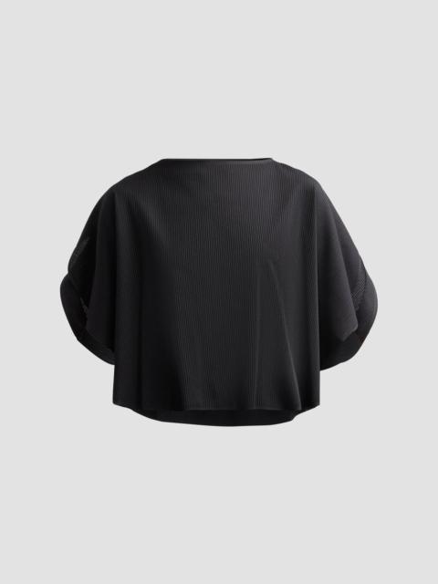 Pleats Please Issey Miyake Women's A-Poc Pleated Draped Top - Black