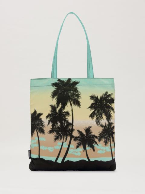 Palm Angels Green Sunset Shopping Bag