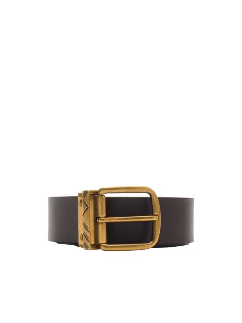 Burberry reversible-check buckle belt
