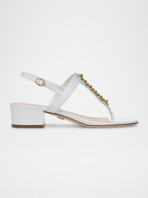 VERONICA BEARD Andie Leather Chain Slingback Sandals