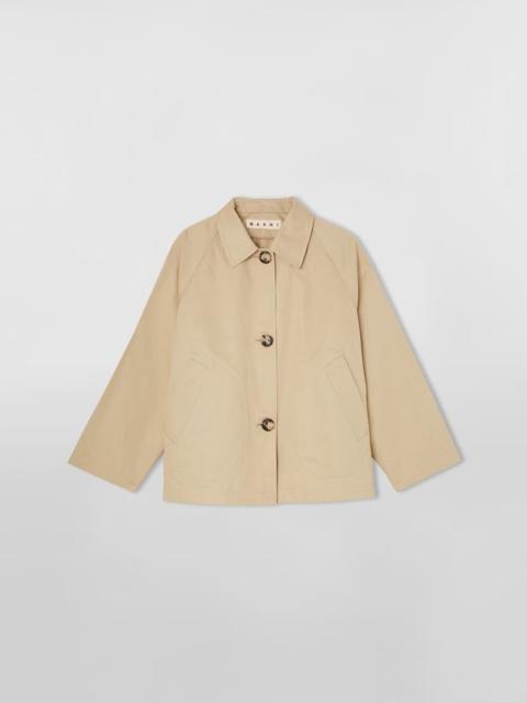 Marni COTTON AND LINEN FLARED TRENCH COAT