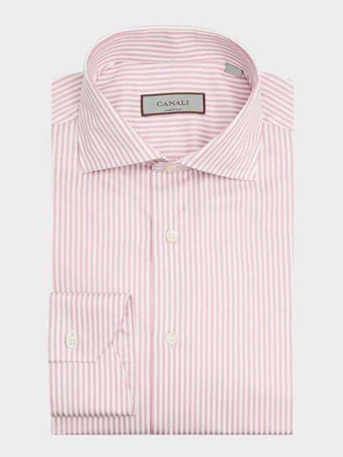 Canali Men's Classic-Fit Cotton Bengal Stripe Dress Shirt