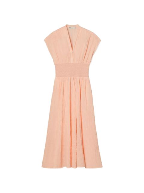 TORY BURCH V-neck linen dress