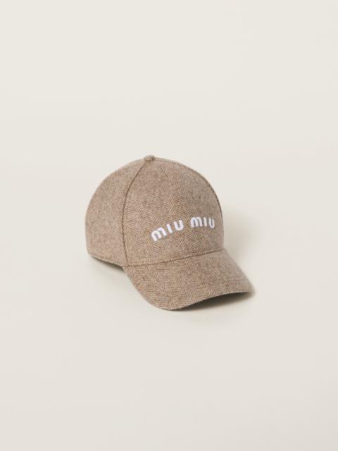 Miu Miu Chevron wool baseball cap