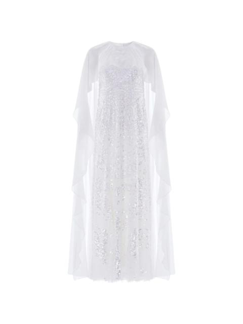 Needle & Thread Anais sequin-embellished cape dress