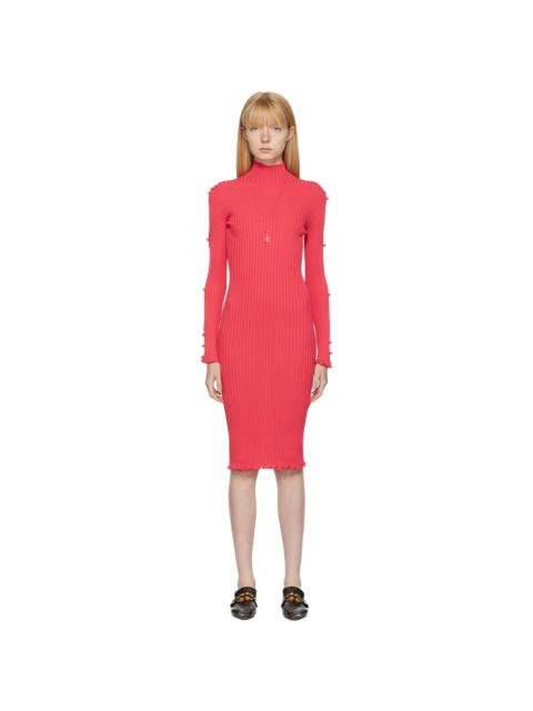 Bottega Veneta Pink Rib Knit Dancer Dress