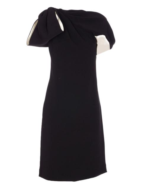 bow-detail zip mini dress