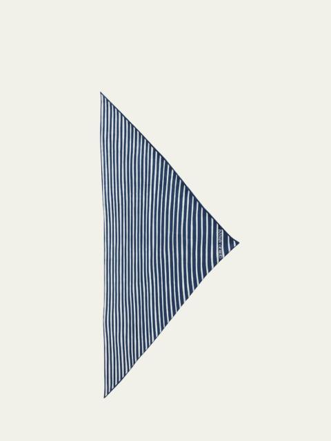 GIORGIO ARMANI Men's Silk Stripe Neck Scarf