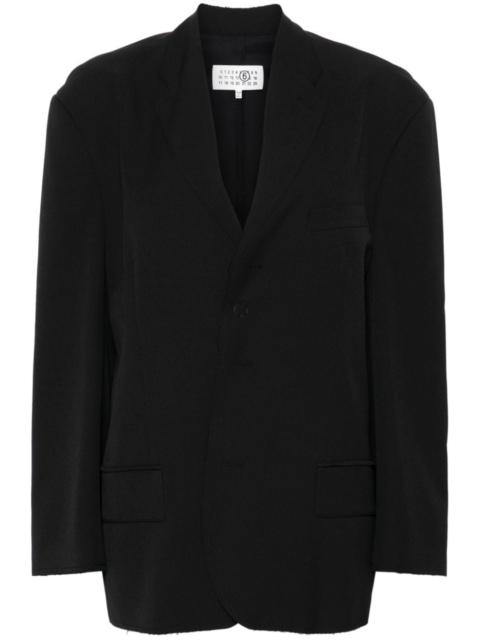 MM6 Maison Margiela raw-cut single-breasted blazer