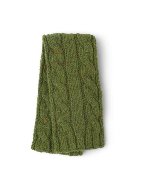 cable-knit wool scarf