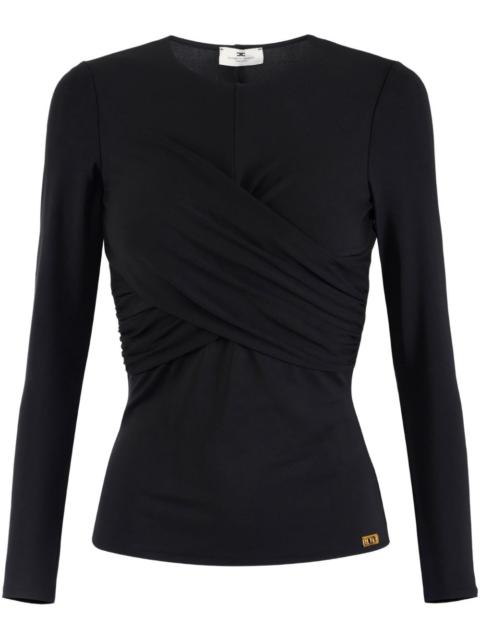 ELISABETTA FRANCHI draped crepe top