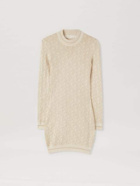 Palm Angels Monogram-jacquard knitted minidress | genteroma