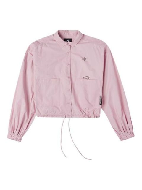 Converse (WMNS) Converse Small Logo Casual Shirt Jacket Pink Purple 10023159-A02