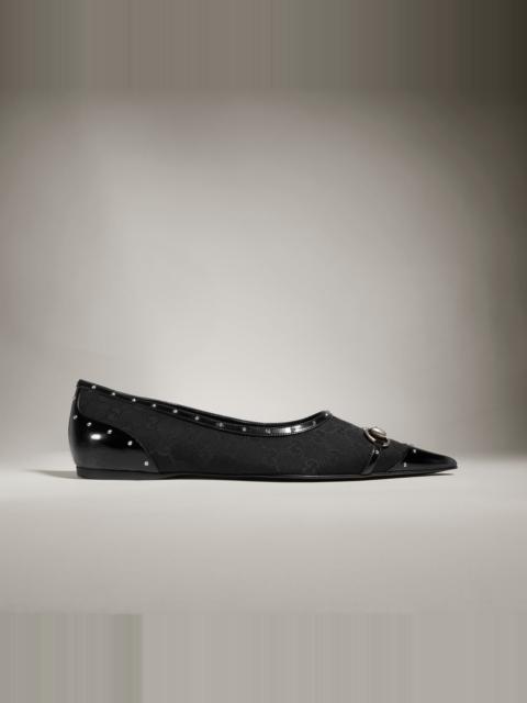 GUCCI Men's point-toe studded loafer