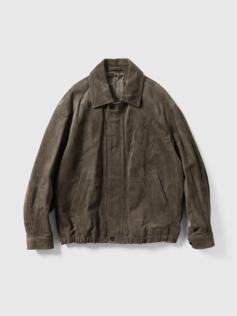 ssstein Goat Suede Zip Jacket Olive