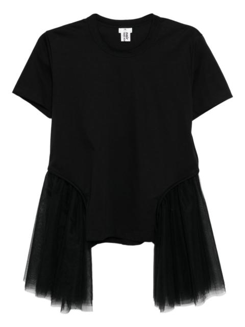 Noir Kei Ninomiya tulle-sleeved T-shirt