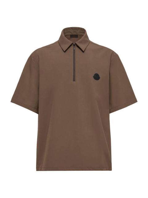 Moncler Men's Half-Zip Polo Shirt - Brown