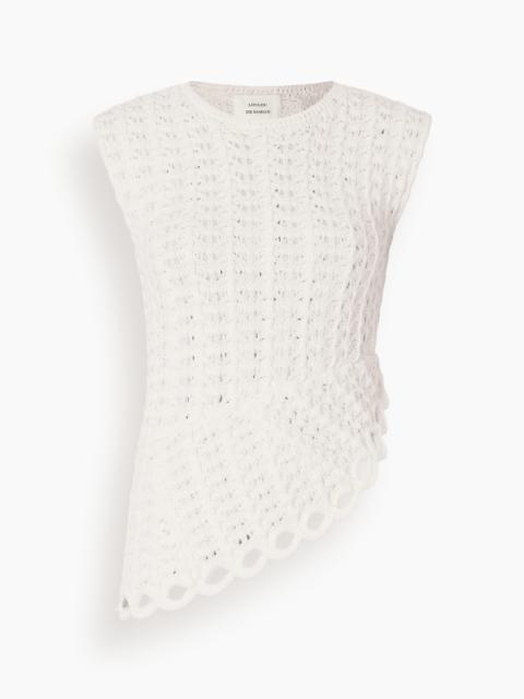 Loulou de Saison Saez Asymmetric Top in Ivory