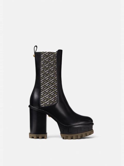 VERSACE La Greca Signature Platform Boots