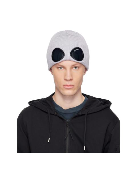 C.P. Company Gray Cotton Goggle Beanie