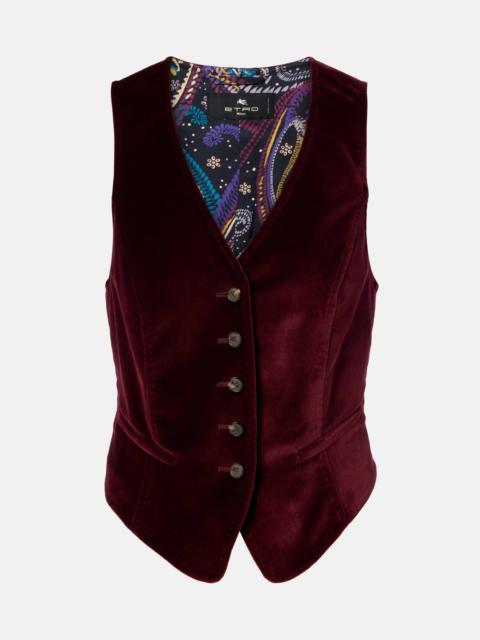 Etro Cotton velvet vest