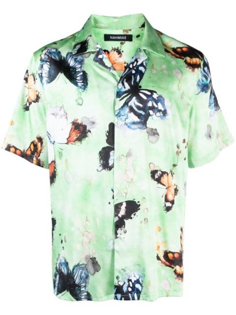 NAHMIAS butterfly print short-sleeve shirt