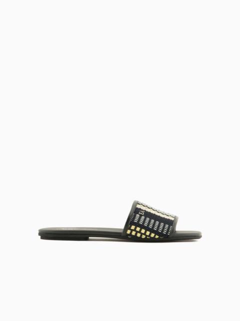 EMPORIO ARMANI Basketweave sandals