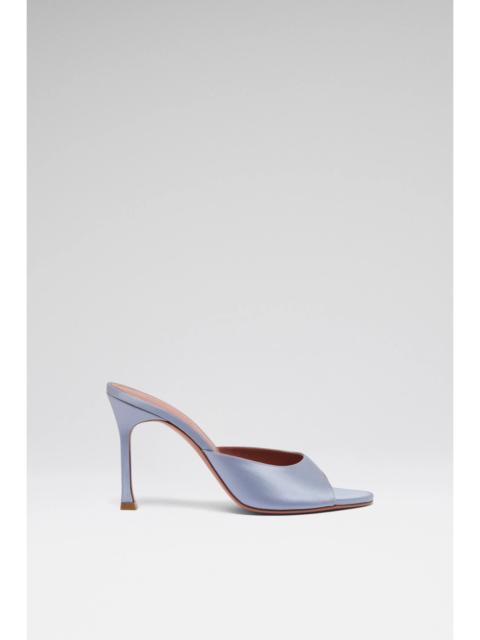 Amina Muaddi ALEXA SLIPPER 95 LAVENDER GREY SATIN