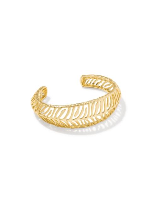 KENDRA SCOTT Tiger Striped Mikki Gold Cuff Bracelet