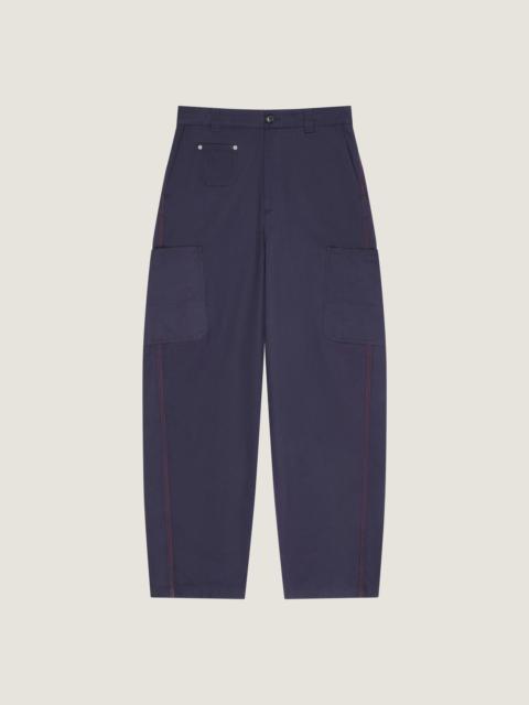 Givenchy COUTURE SEAM CARGO TROUSERS IN HERRINGBONE DENIM