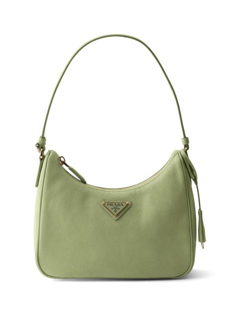 Prada Women's Re-Edition 2005 Nubuck and Saffiano Leather Shoulder Bag - Green