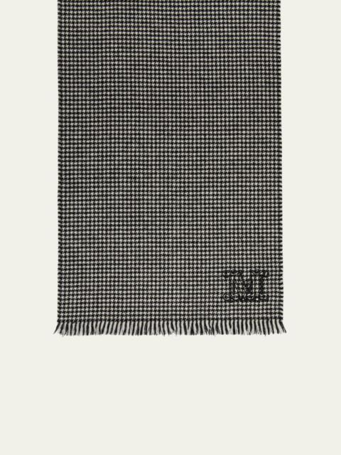 Max Mara Houndstooth Cashmere Scarf