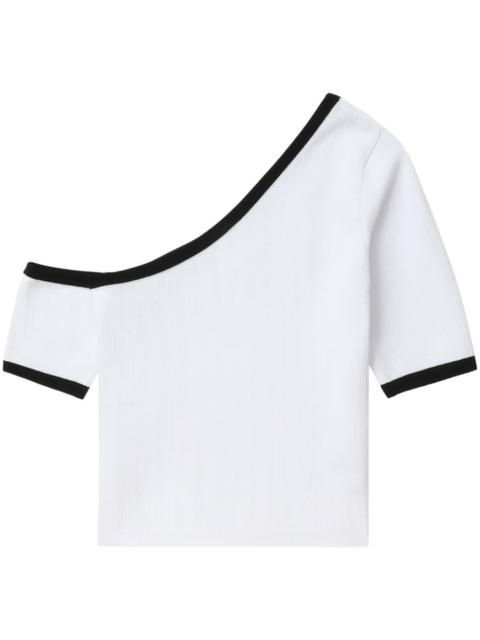 JUUN.J contrasting-trim one-shoulder top