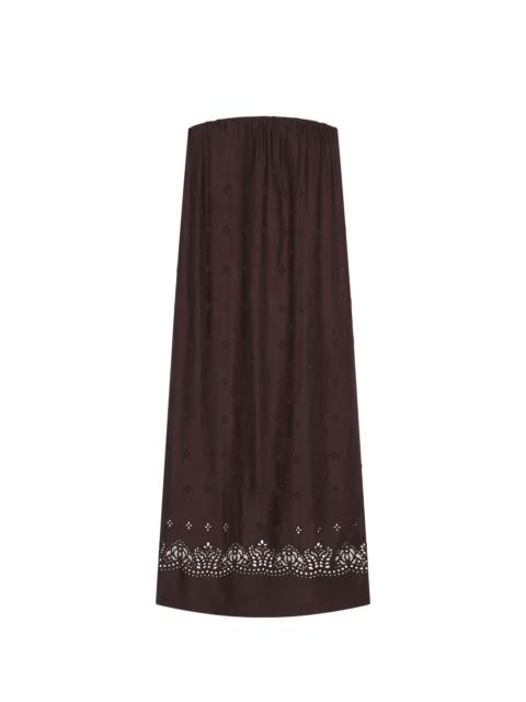 A.L.C. Dalia Strapless Embriodered Maxi Dress