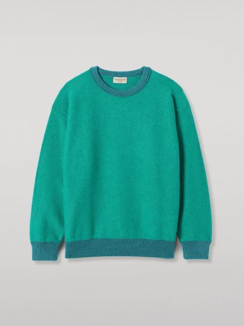 Johnstons of Elgin Liddell Green Cashmere Sweatshirt