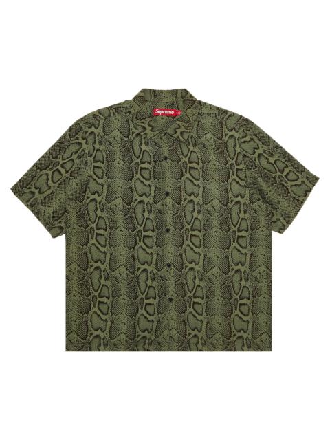 Supreme Supreme Snake Short-Sleeve Shirt 'Olive'