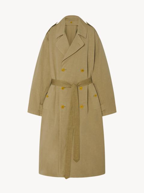 The Row Montrose Coat in Cotton and Linen