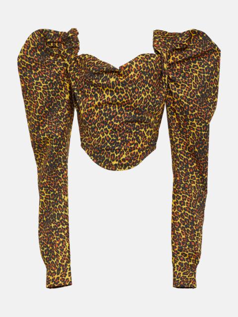 Vivienne Westwood Sunday leopard-print corset top