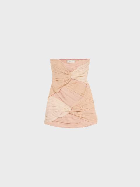 Blumarine BUSTIER DRESS IN GEORGETTE WITH DÉGRADÉ TWIST