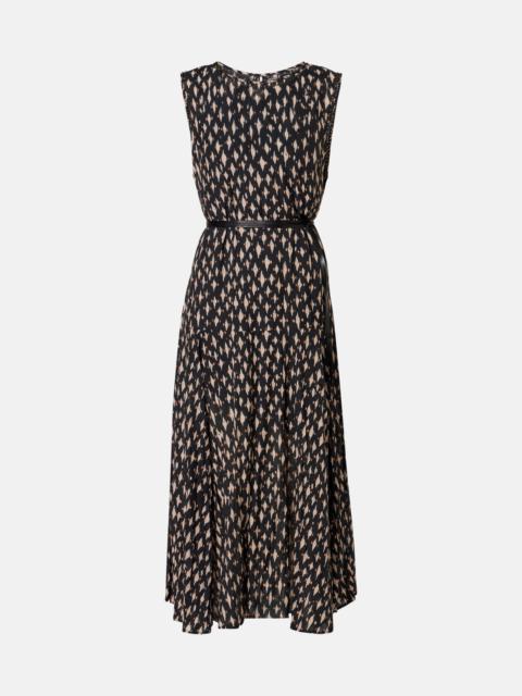 velvet Kaitlyn beaded cotton-blend midi dress