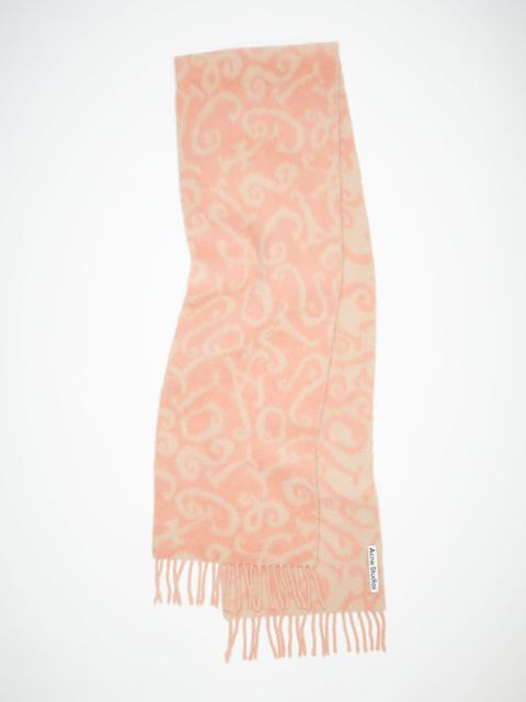 Acne Studios Monogram jacquard scarf - Pink/light pink
