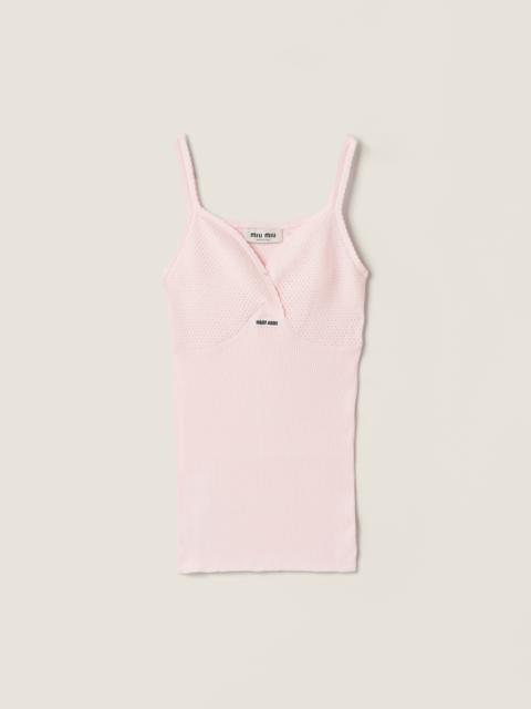 Miu Miu Cotton knit top