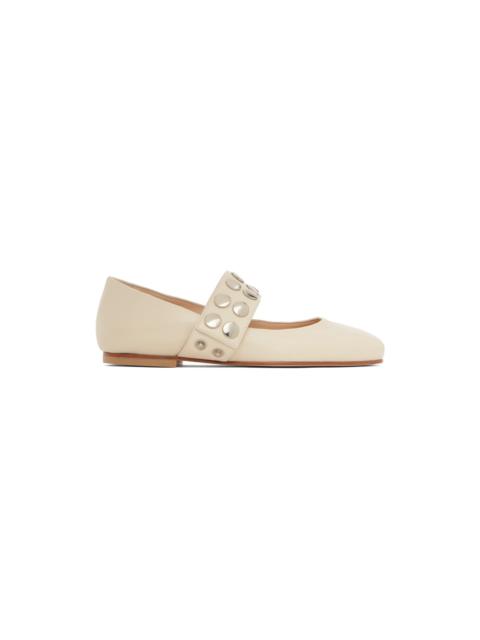 Molly Goddard SSENSE Exclusive Off-White Carla Ballerina Flats