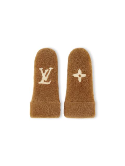 Louis Vuitton Monogram Shearling Mitts