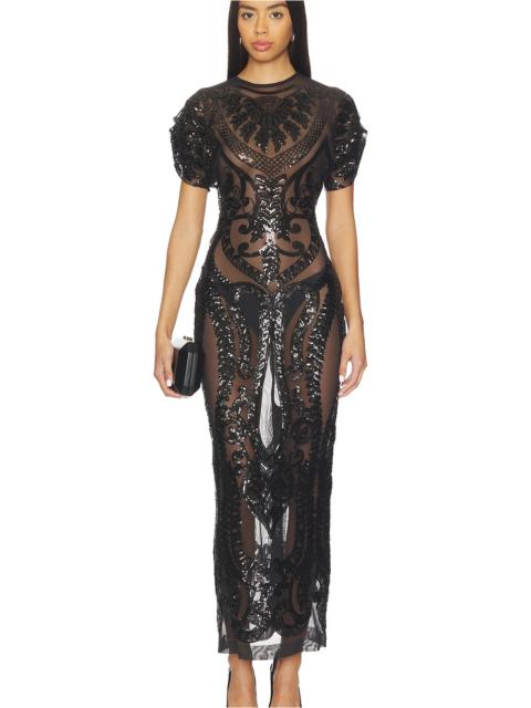 NORMA KAMALI Cap Sleeve Long Dress