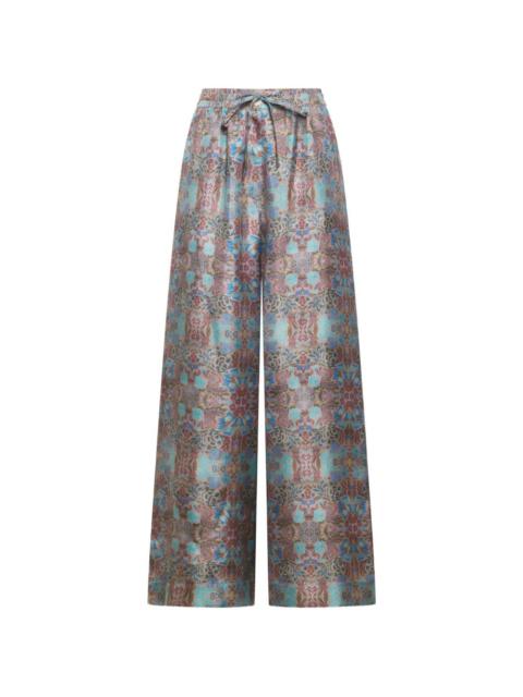 Pierre-Louis Mascia Aloe floral geometric palazzo pants