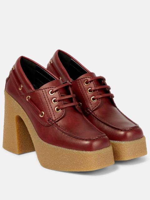 Stella McCartney block-heel platform loafer mules