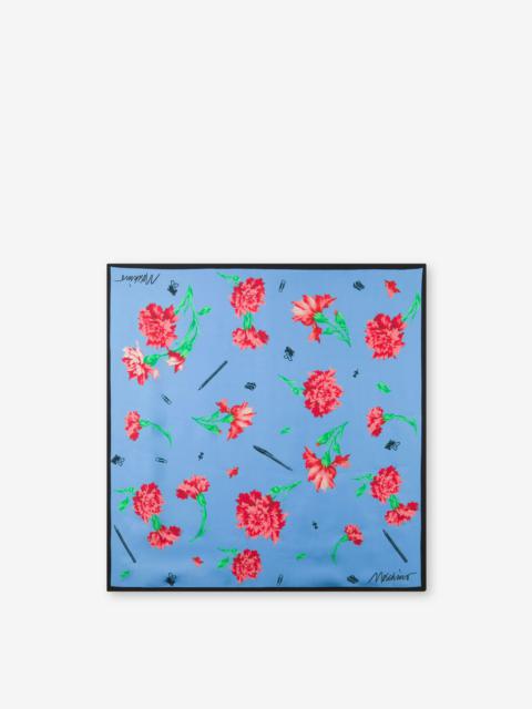Moschino CARNATION PRINT SILK SCARF