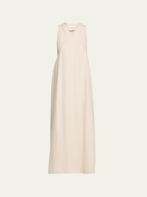 Nanushka Amarilis Linen Fringe Maxi Dress
